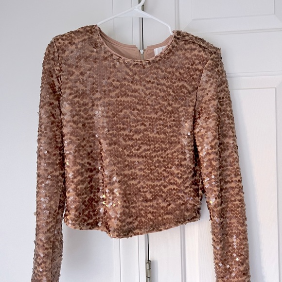 ASTR the Label Romina Sequin Top - Picture 1 of 3